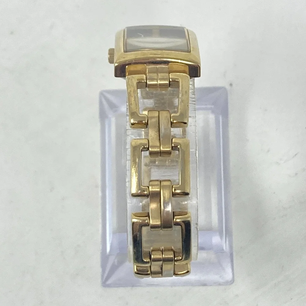 Fossil F2 Watch Women 19mm Gold Tone Brown Dial ES-1158 New Battery 6.25